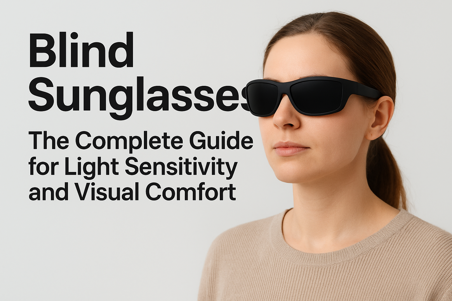 blind sunglasses for light sensitivity and visual comfort